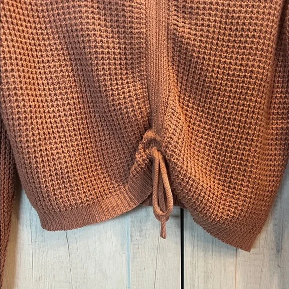 Sincerely Jules V-Neck Sweater - Warm Brown Knit Ballerina Sweater - Picture 3 of 6